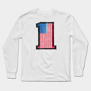 USA number 1 flag Long Sleeve T-Shirt